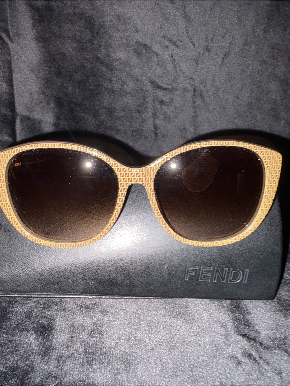 Fendi Brown Patterned Frame Sunglasses - Picture 5 of 5